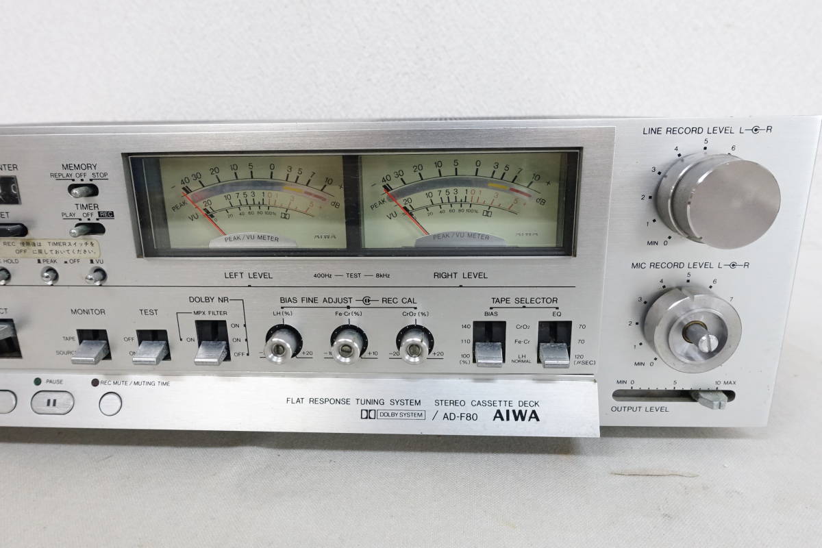 AIWA カセットデッキ - AD-F80 Yahoo!オークション AD-F80M アイワ 0 J