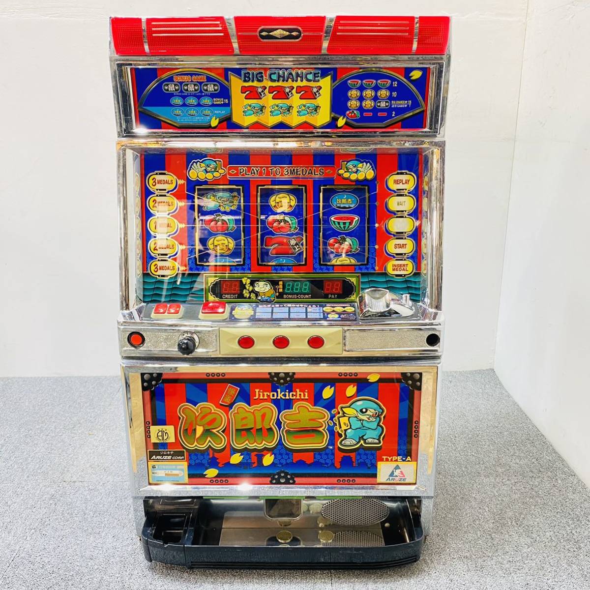 221209-8】スロット 実機 アルゼ じろきち 次郎吉 動作品 設定キーあり 