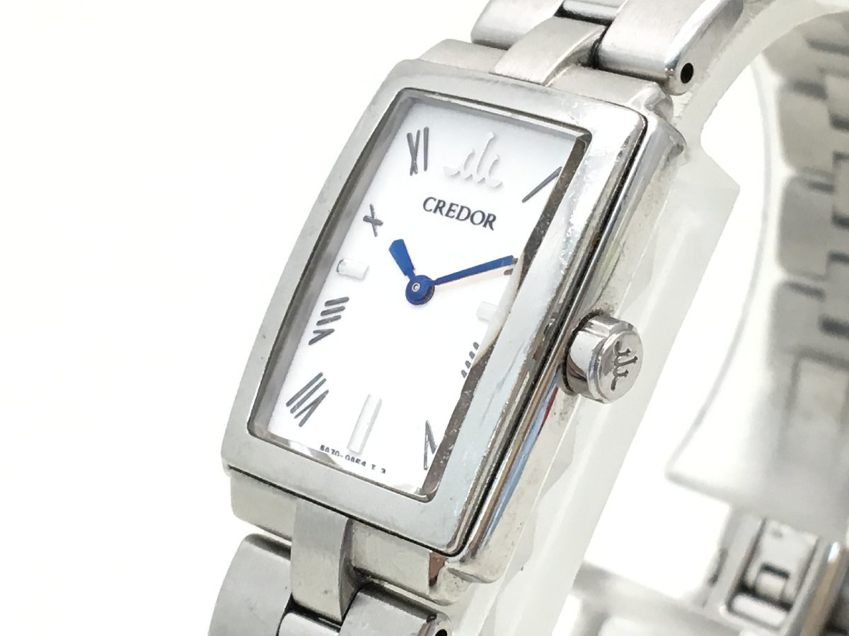 SEIKO クレドール アクア クォーツ 5A70-0AD0 腕時計 シルバー