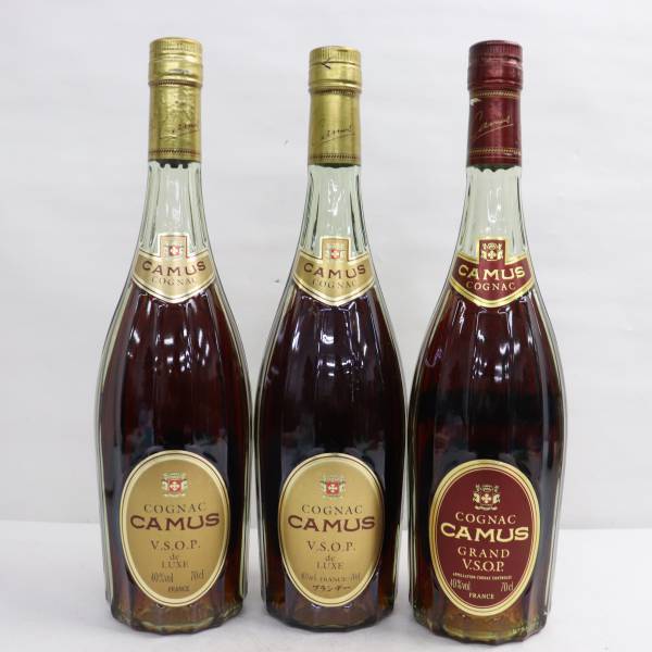 ブランデー 3本セット カミュ コニャック VSOP 1円~【3本セット】CAMUS（カミュ）各種（VSOP デラックス 40% 700ml 等