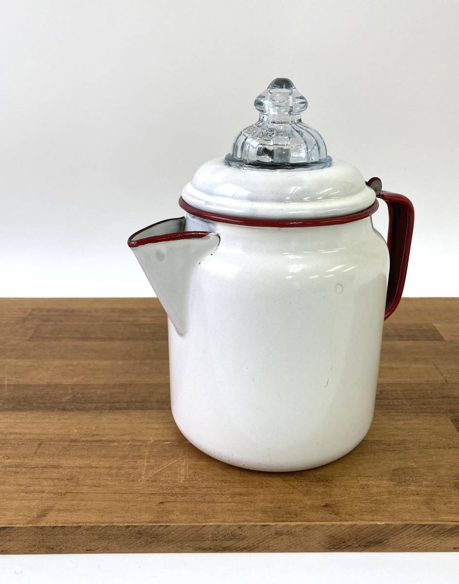 AA08246　FIRE-KING　ファイヤーキング　パーコレーター　ホーロー　琺瑯　