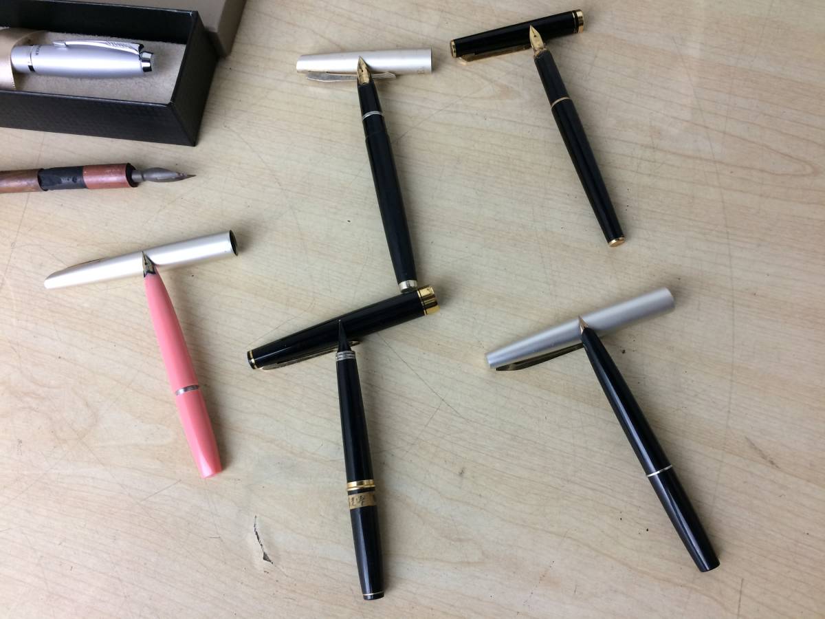 万年筆 4本 PILOT2本 PLATINUM PARKER 18K/14K刻印 まとめ売り】万年筆