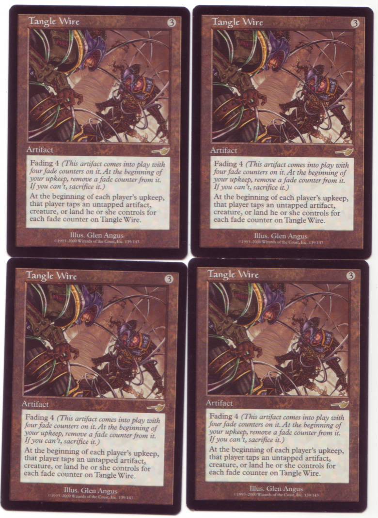 からみつく鉄線 Tangle Wire NEM 日本語 4枚セット 絡みつく鉄線 からみつく鉄線/Tangle Wire》[NEM] 茶R | 日本最大級 MTG通販サイト