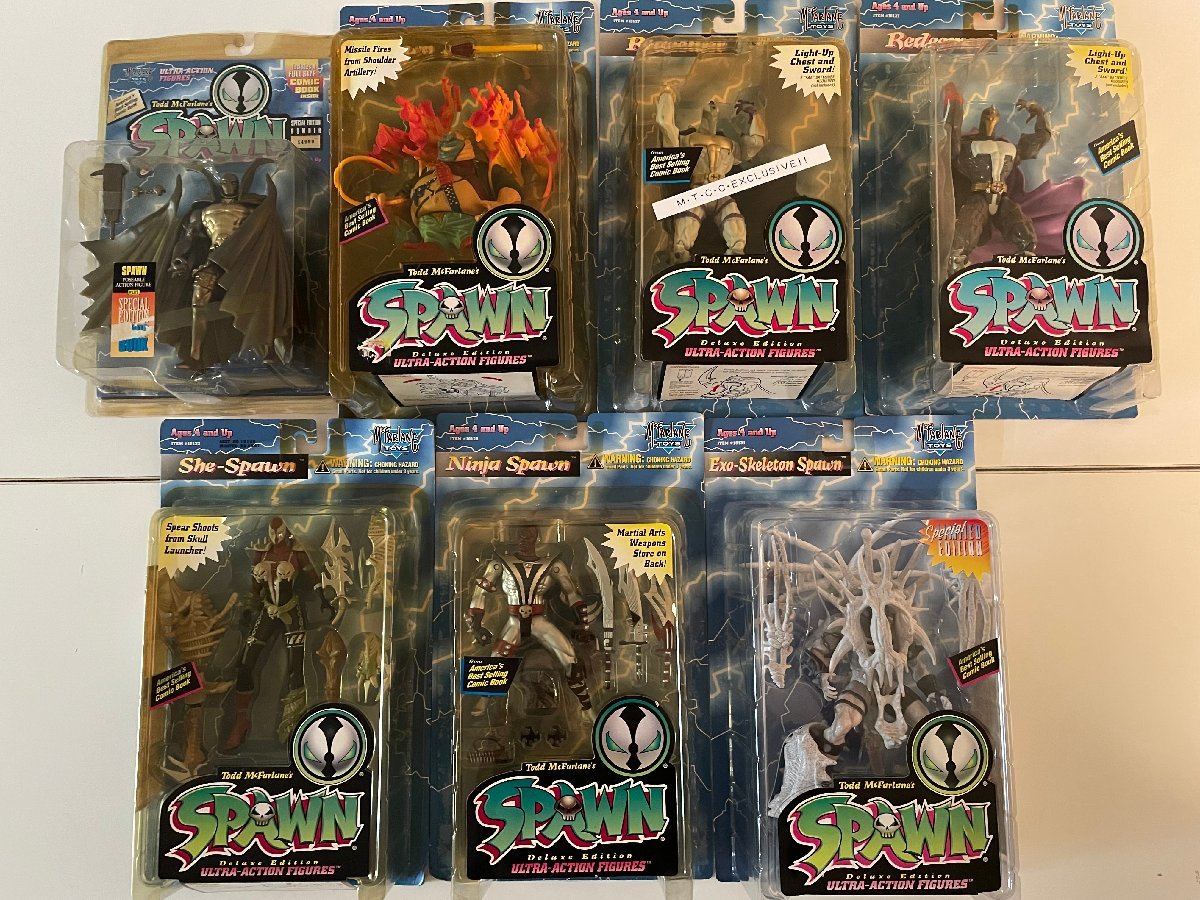 SPAWN スポーン シリーズ4 まとめて7体 SHE-SPAWN ClownII 特別限定生産 エグゾスケルトンスポーン 特別版番号あり R-385dz