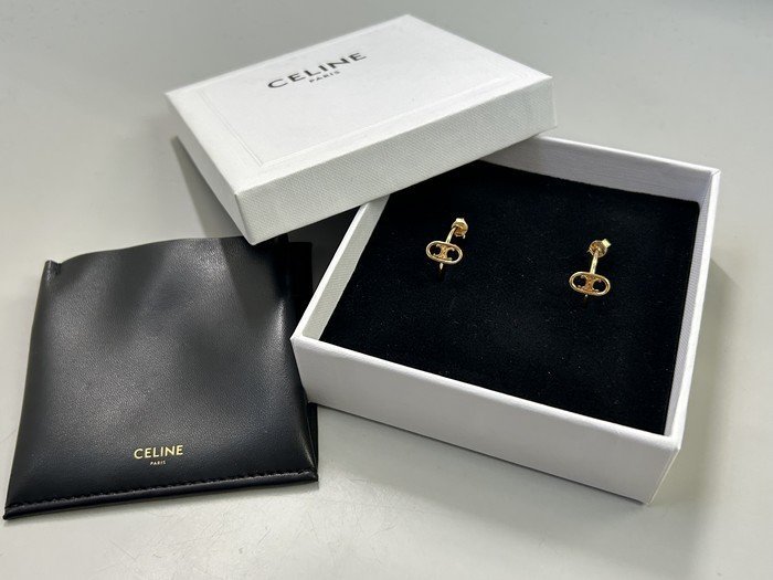 展示品【CELINE セリーヌ マイヨン トリオンフ フープ ピアス ペア 