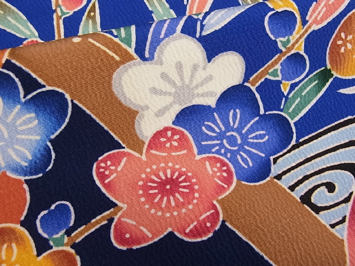 逸品 駒刺繍 xg1858 花美人着物□豪華振袖 金彩 絞り 几帳御所車花文 