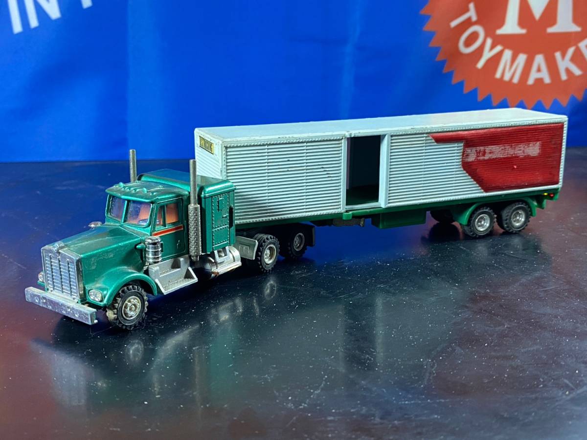 シンセイ ミニパワー ダイキャスト ケンウォース バントレーラー 緑 SHINSEI MINI POWER VAN TRAILER KENWORTH シンセイ ミニパワー