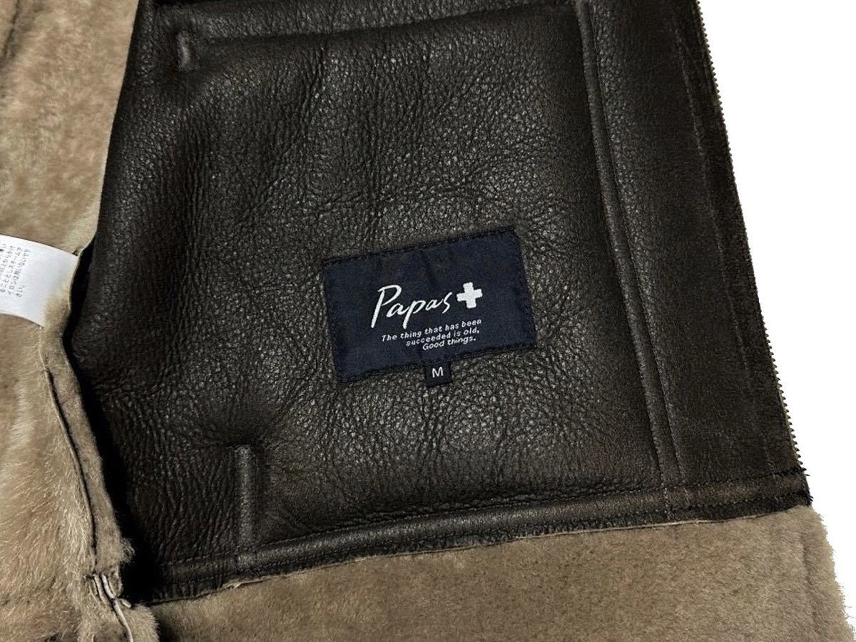 最高級【定価30万超】Papas パパス ダブルフェイス ムートンジャケット 