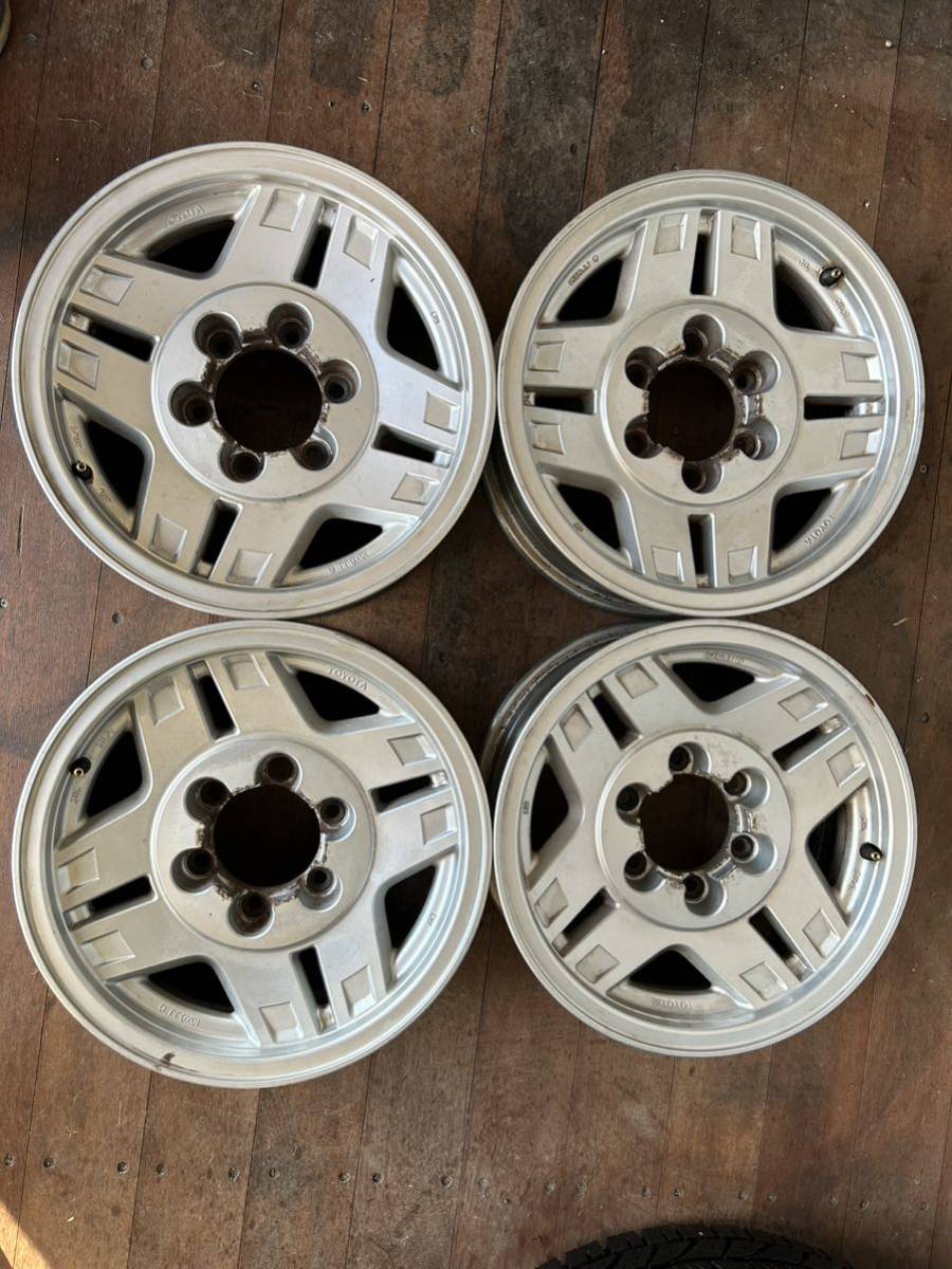 トヨタ 70ランドクルーザー 78プラド純正 16x6JJ 6H 4本中古純正アルミ 