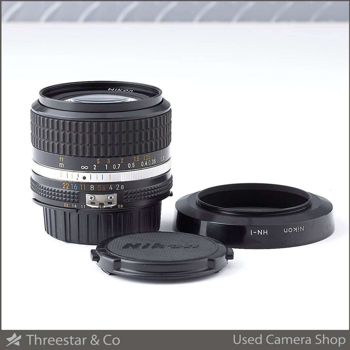 1円～ NIKON Ai-S 24mm F2.8 ジャンク扱いにて HN-1 フード付 24mm F2.8 Ai-s NIKON F80 Auto