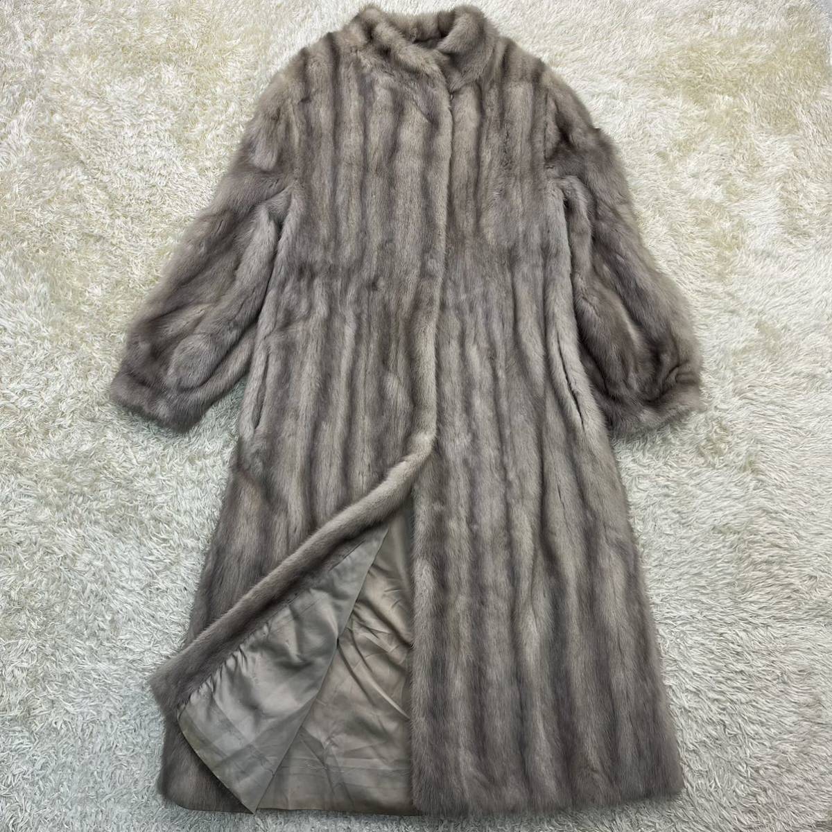SAGA MINK ファーコート ロング丈 ブラック 11号 極美品 SAGA MINK 