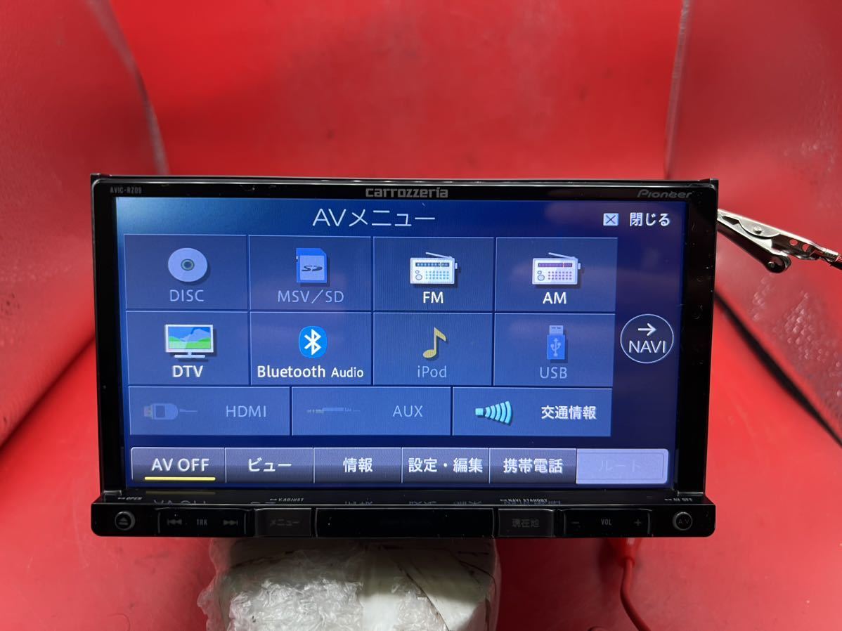 即決☆Pioneer カロッツェリア 楽ナビ AVIC-RZ09 2014地図/フルセグTV