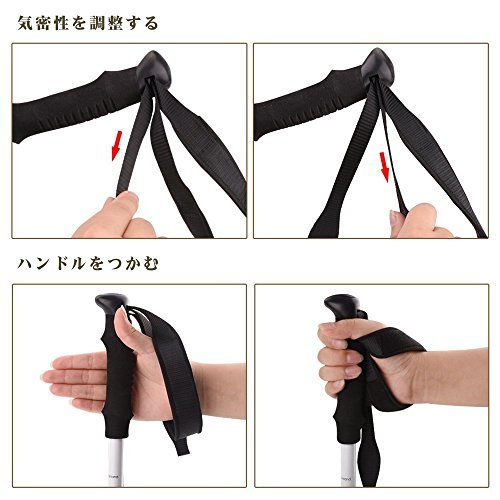 パープル JTDトレッキングポール/ウオーキング/ハイキング/ロッククライミング/バックパッキング/杖、カーボンファイバー超軽量シ_6