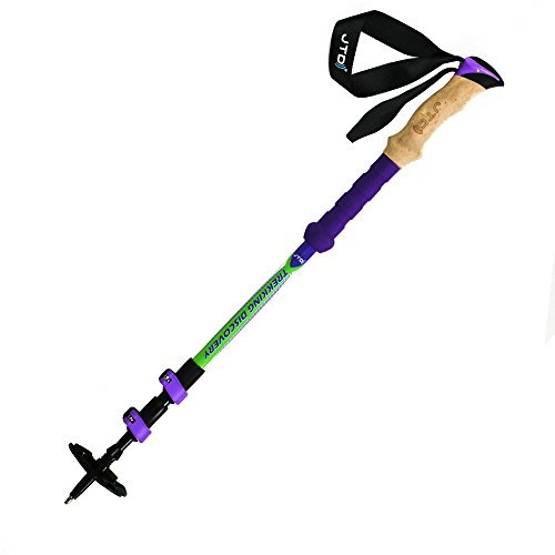 パープル JTDトレッキングポール/ウオーキング/ハイキング/ロッククライミング/バックパッキング/杖、カーボンファイバー超軽量シ_8
