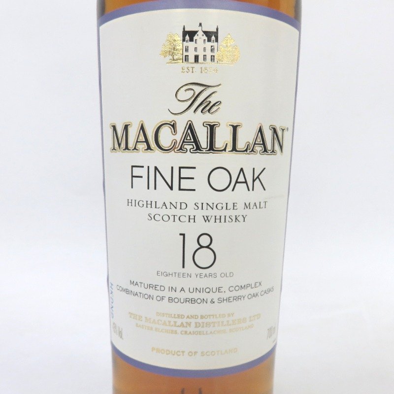 マッカラン 18年 ファインオーク 700ml 箱なし The MACALLAN 18年 FINE