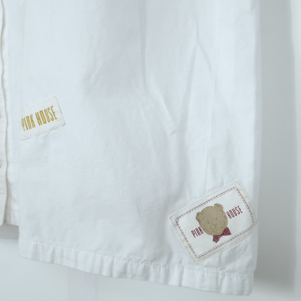 Pink House Timeless ありがとうを贈るギフト 表参道店」11&frasl;23(木・祝) 50周年記念展』を代官山で開催 【美品！】PINK HOUSE★2021年㈱メルローズ♪レイヤードスタイルに！ネームワッペンいっぱい ワンピース 夏秋 白系 羽織にも z748