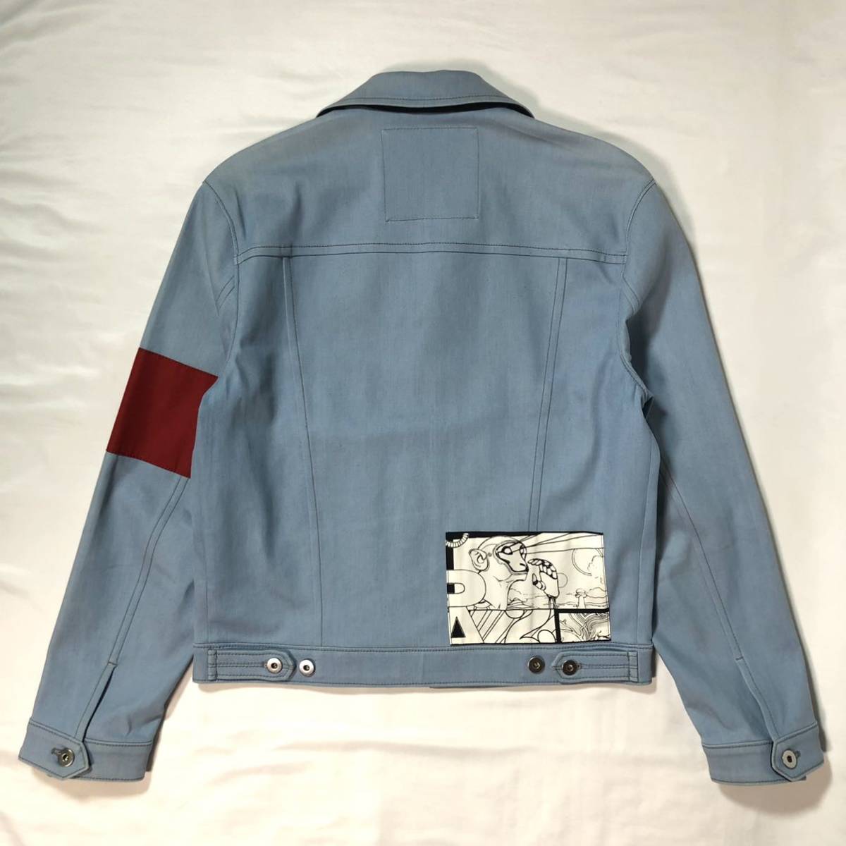 PRADA プラダ 18SS コミック プリント ジップ ワークジャケット ブルー 