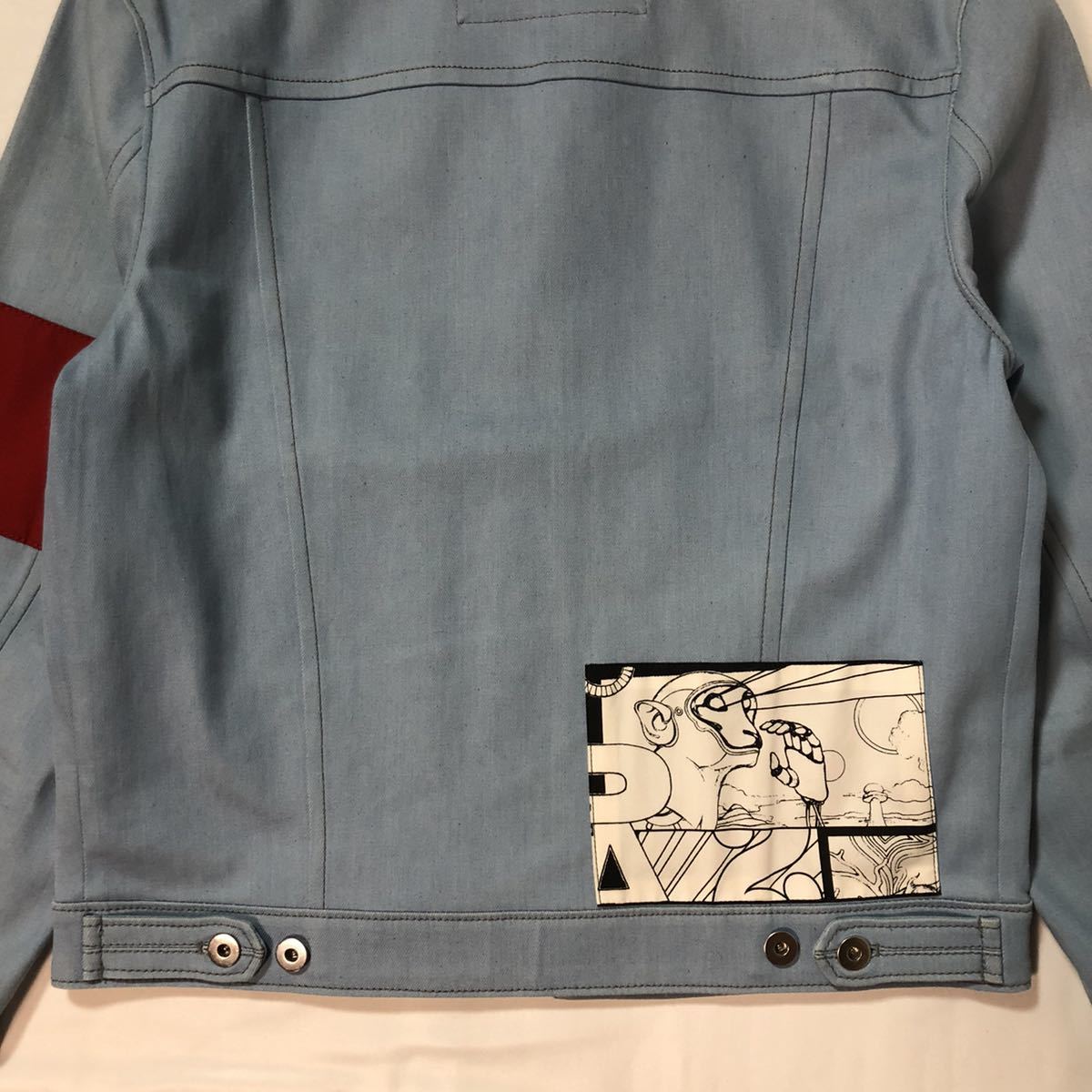 PRADA プラダ 18SS コミック プリント ジップ ワークジャケット ブルー 