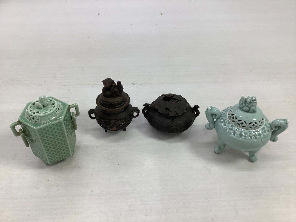 爆買い 有田焼 景泉 鍋島焼 金属工芸 香炉 仏具 裏書き/ワレ有 ACBF 品(青磁)｜売買されたオークション情報、yahooの商品情報をアーカイブ公開 - オークファン 陶磁一般