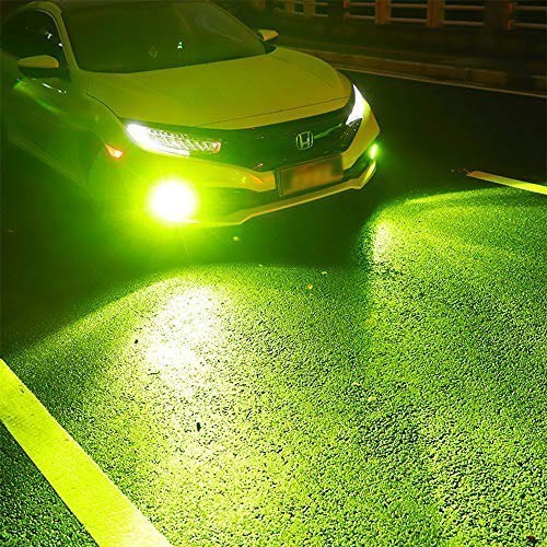 LEDフォグランプ 27000LM ライムグリーン グリーンイエロー H3/H8/H11 