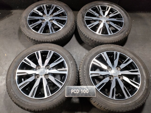 155/65R14 ダイハツ純正アルミ 2021年グッドイヤー タイヤホイール 435914