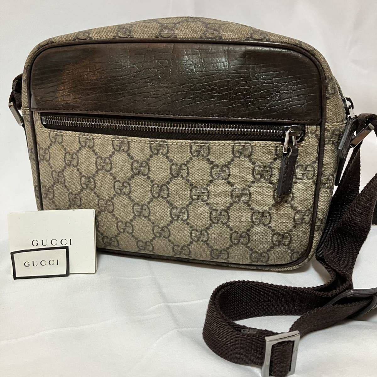 1円○極美品・超人気○GUCCI グッチ GG 柄 スプリーム PVC ミニ カメラ 