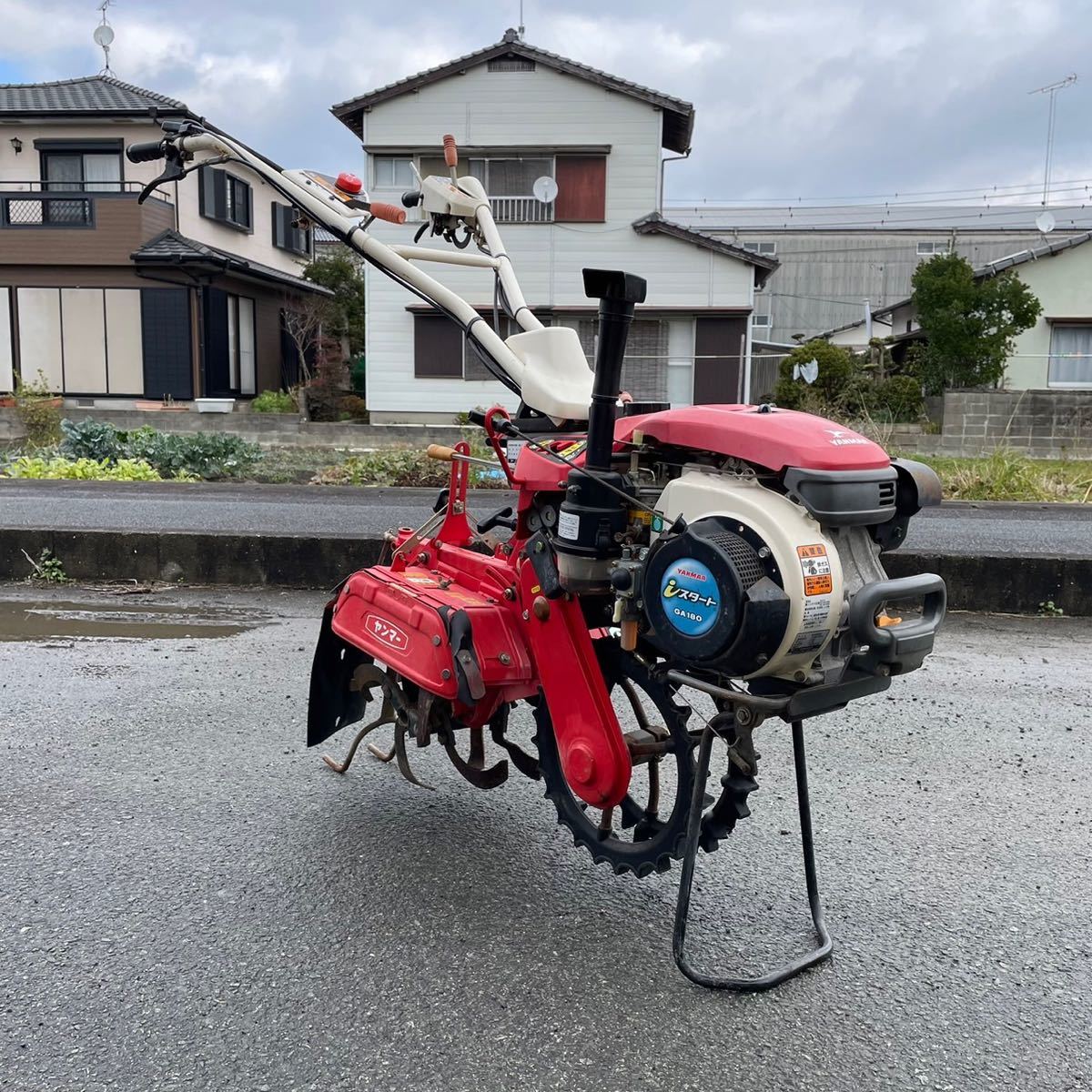 福岡発〉ヤンマー 管理機 SK65 中古 6.3馬力 Wタイヤ 培土器付 正転 