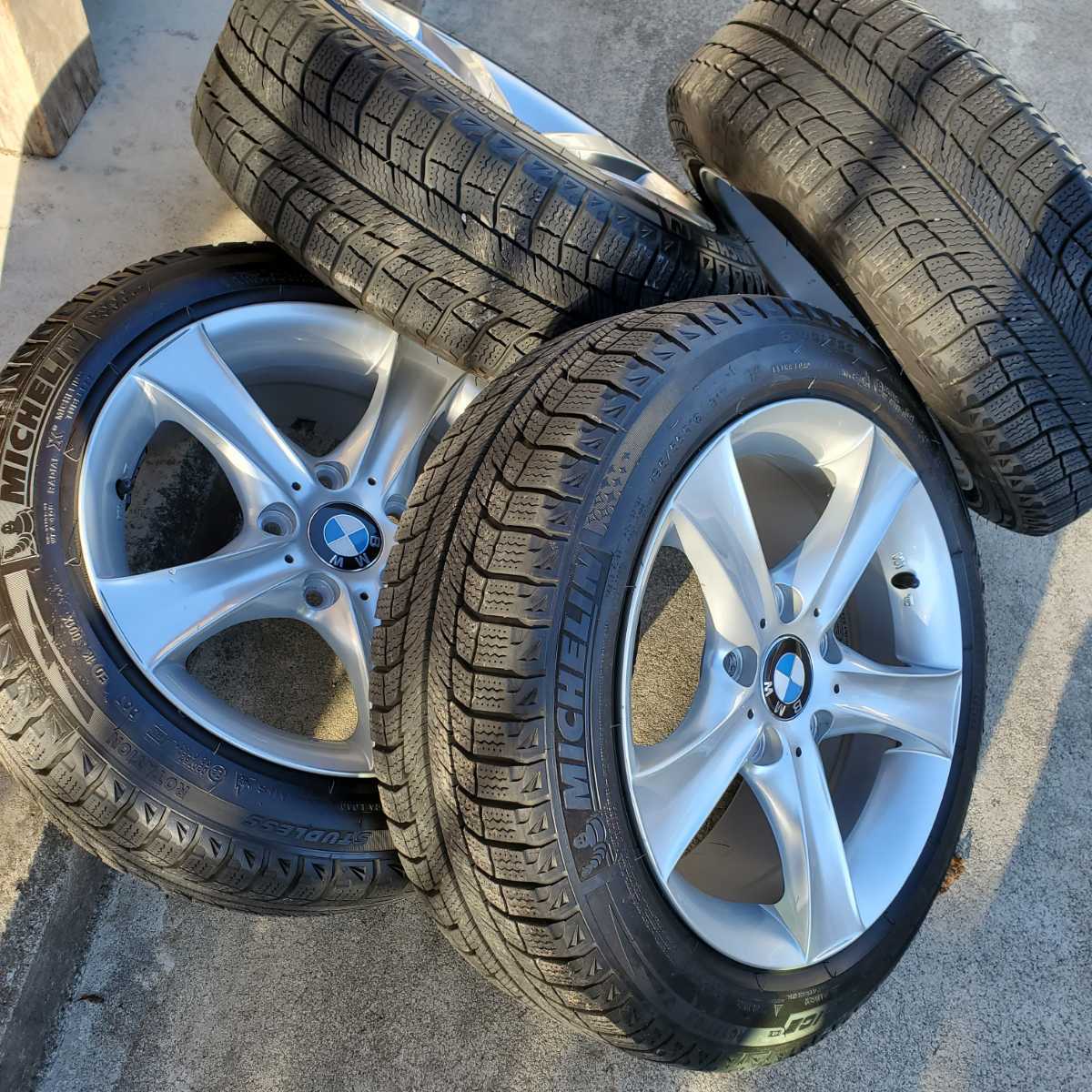 195/55R16 ミシュラン スタッドレスタイヤ　アルミホイール ４本　☆送料無料　BMW １シリーズ　120i e87 スタッドレス 195&frasl;55R16 ミシュラン195&frasl;55Ｒ16セット 2024年-2025年製 冬タイヤ 16インチ