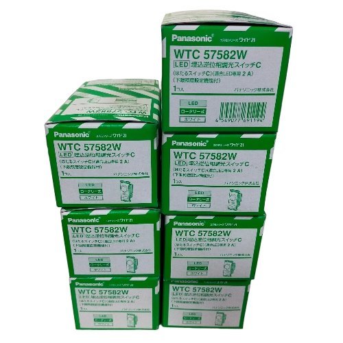 F32682N 未開封品 Panasonic パナソニック コスモシリーズ ワイド21 埋込逆位相調光スイッチC WTC 57582W 7個まとめ