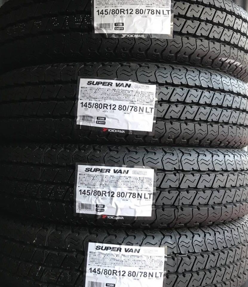 送料無料】ヨコハマ スーパーバン 356 145/80R12 80/78N 4本セット ②