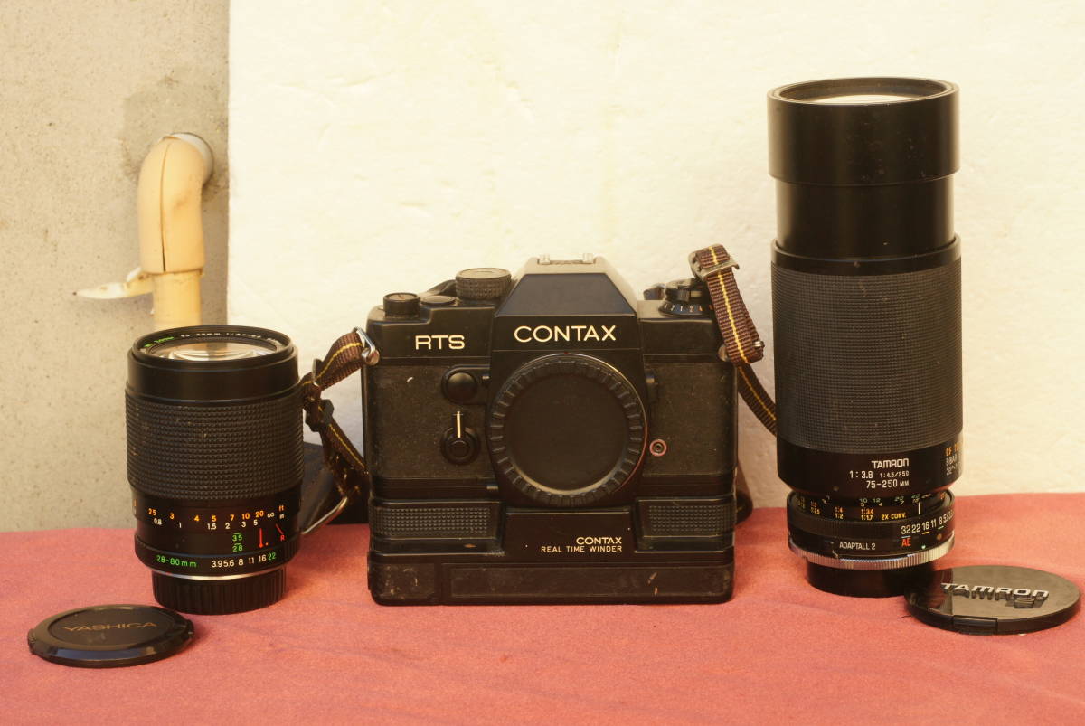 コンタックス RTS 完動品+ジャンク扱いレンズ2本 RTS CONTAX ⁄ rts 