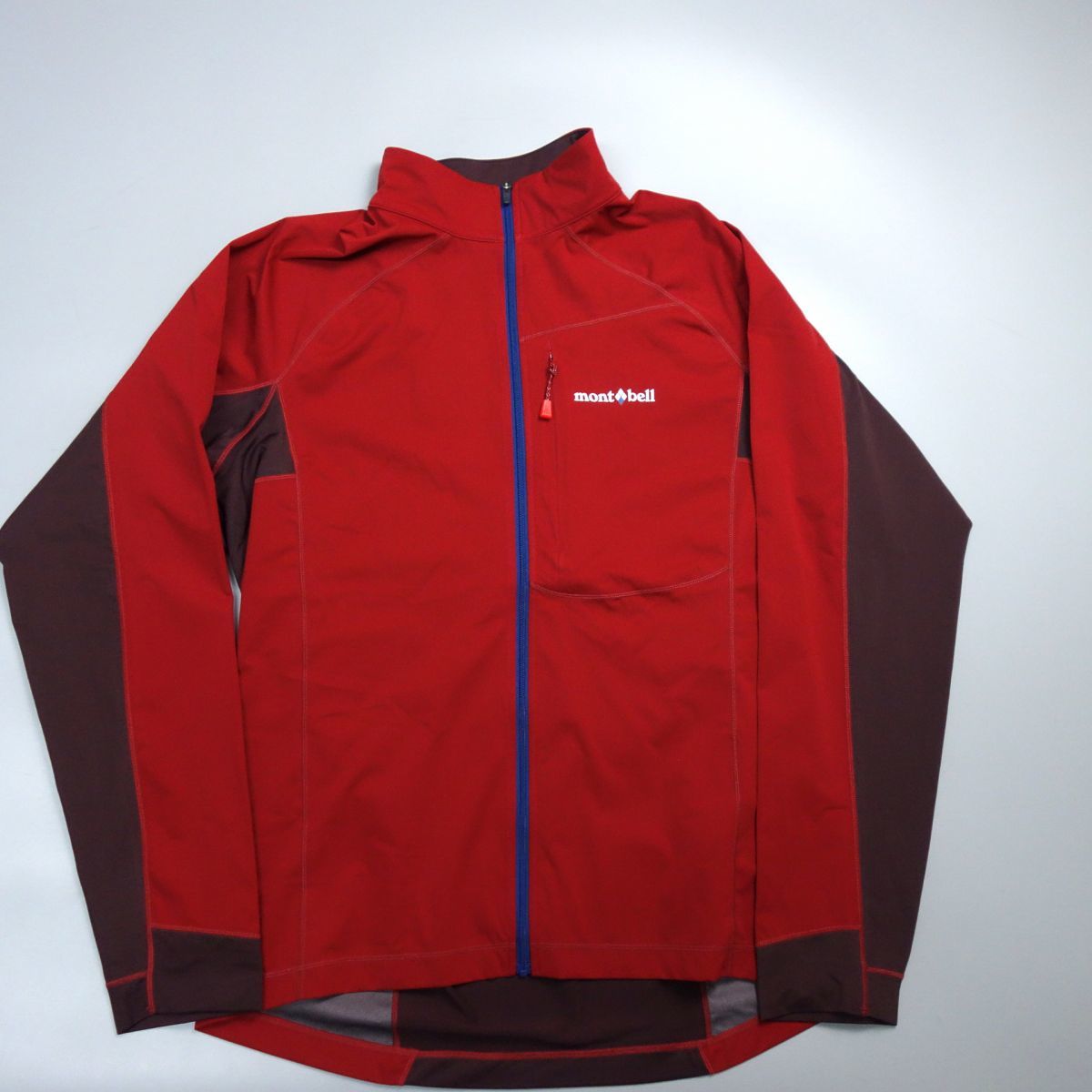 極美品 mont-bell モンベル クロスランナー 撥水 防風 ジャケット 1106641 ワインレッド メンズ L