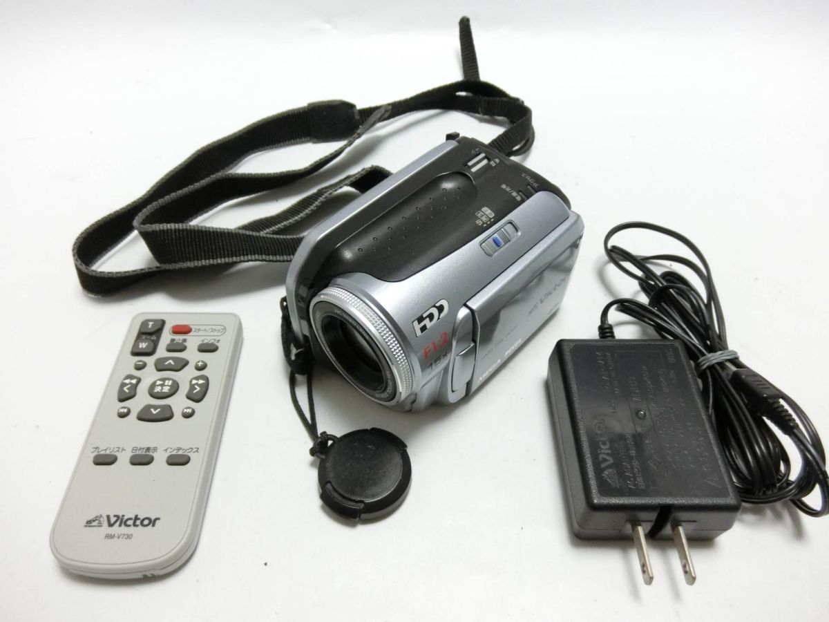 JVC ケンウッド ビクター Everio GZ-MG40 ビデオカメラ シルバー HDDデジタルビデオカメラ リモコン アダプタ／YL221219009