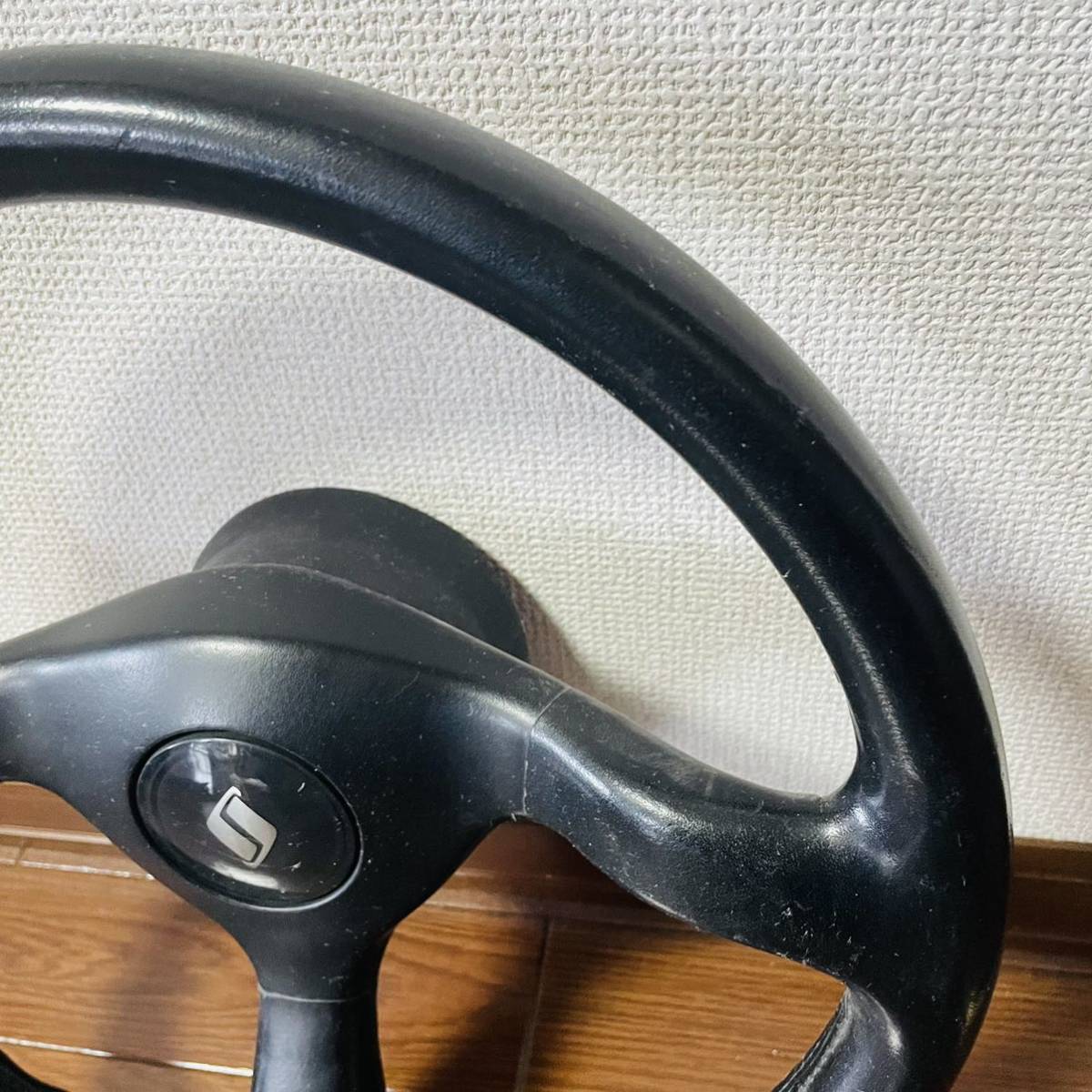 r32タイプM純正ステアリング 日産 スカイラインGT-R 旧車 ハンドル 傷