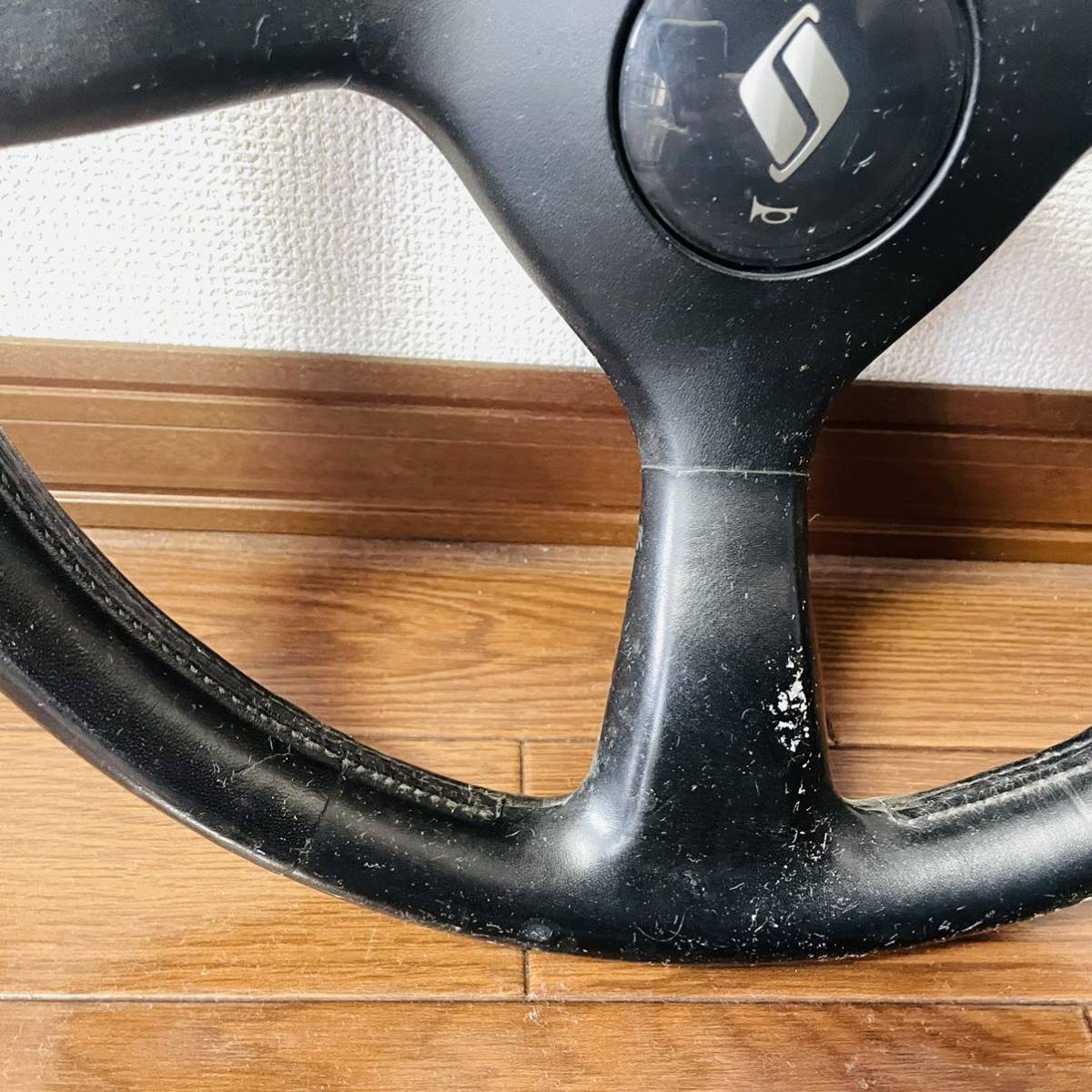 r32タイプM純正ステアリング 日産 スカイラインGT-R 旧車 ハンドル 傷