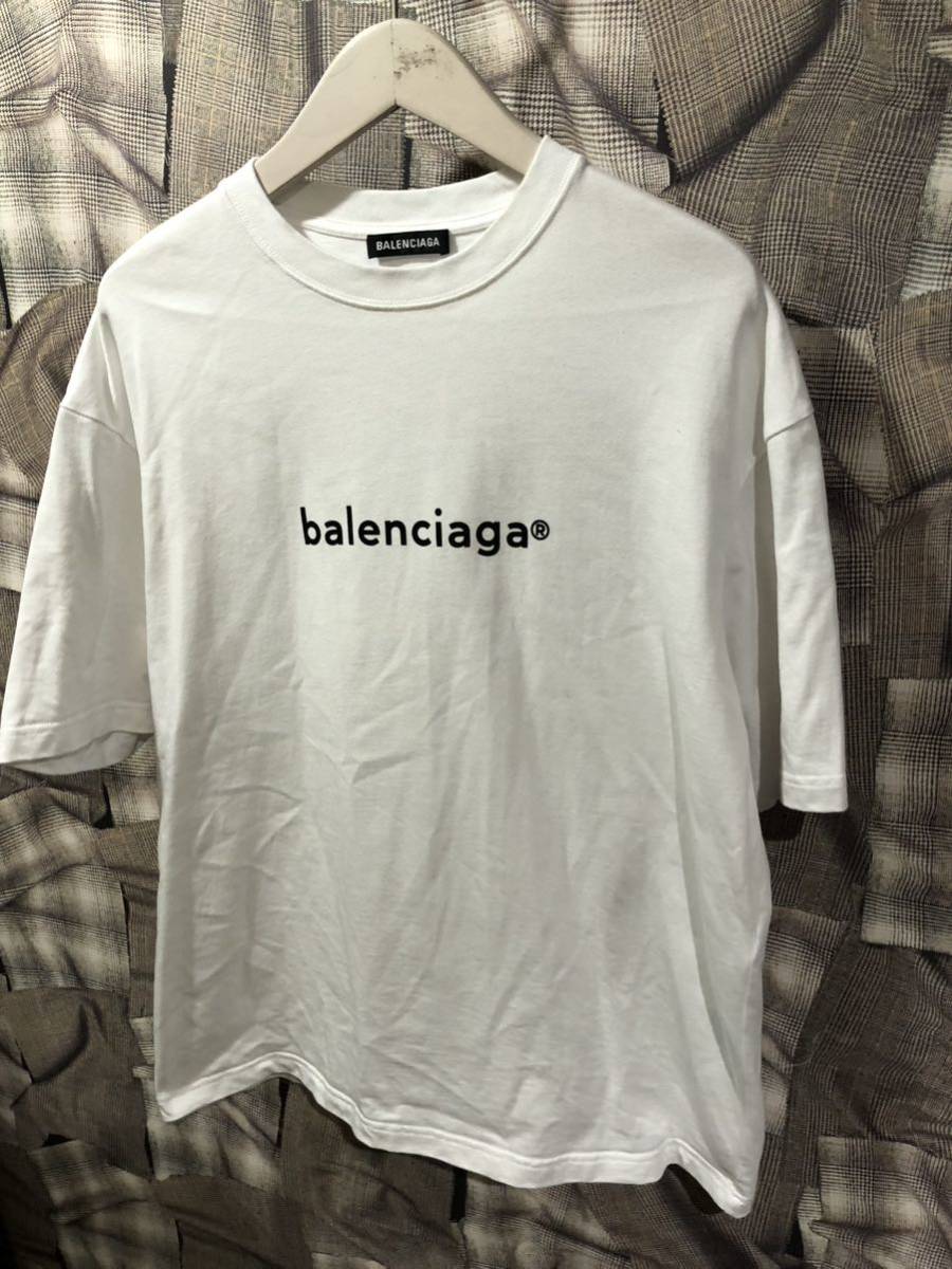 BALENCIAGA バレンシアガ ロゴTシャツ フロントロゴ 半袖 クルーネック 