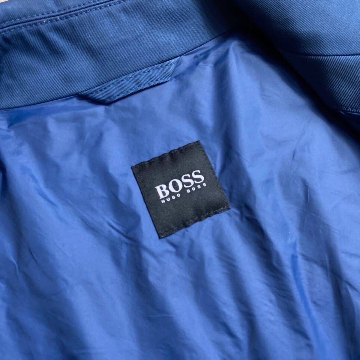 光沢生地☆【ヒューゴボス/HUGO BOSS】ステンカラーコート ロング 