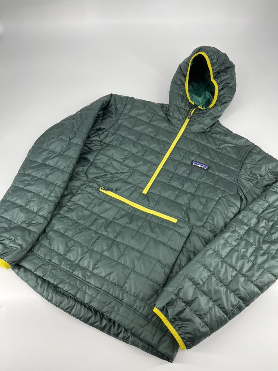 希少 /美品 /patagonia ナノパフ ビビー プルオーバー/XS /グリーン/Nano Puff Bivy Pullover マウンテンパーカー アウトドア プリマロフト