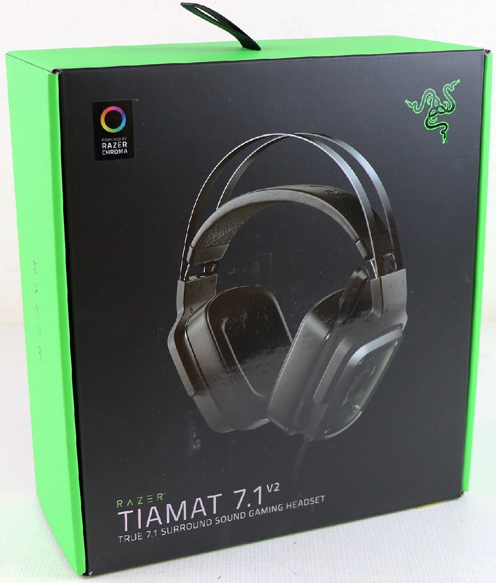 S♪中古品♪ゲーミングヘッドセット 『TIAMAT 7.1 V2』 RAZER/レイザー 左右イヤーカップに計10の専用ドライバーを搭載 ※キズ等あり