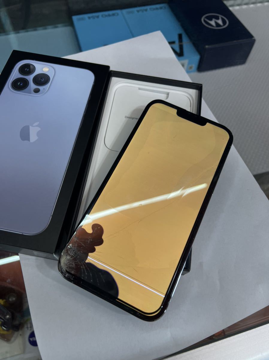 ジャンク(JUNK)国内アップルストア版iPhone13 Pro Max 256GB 両面割れ