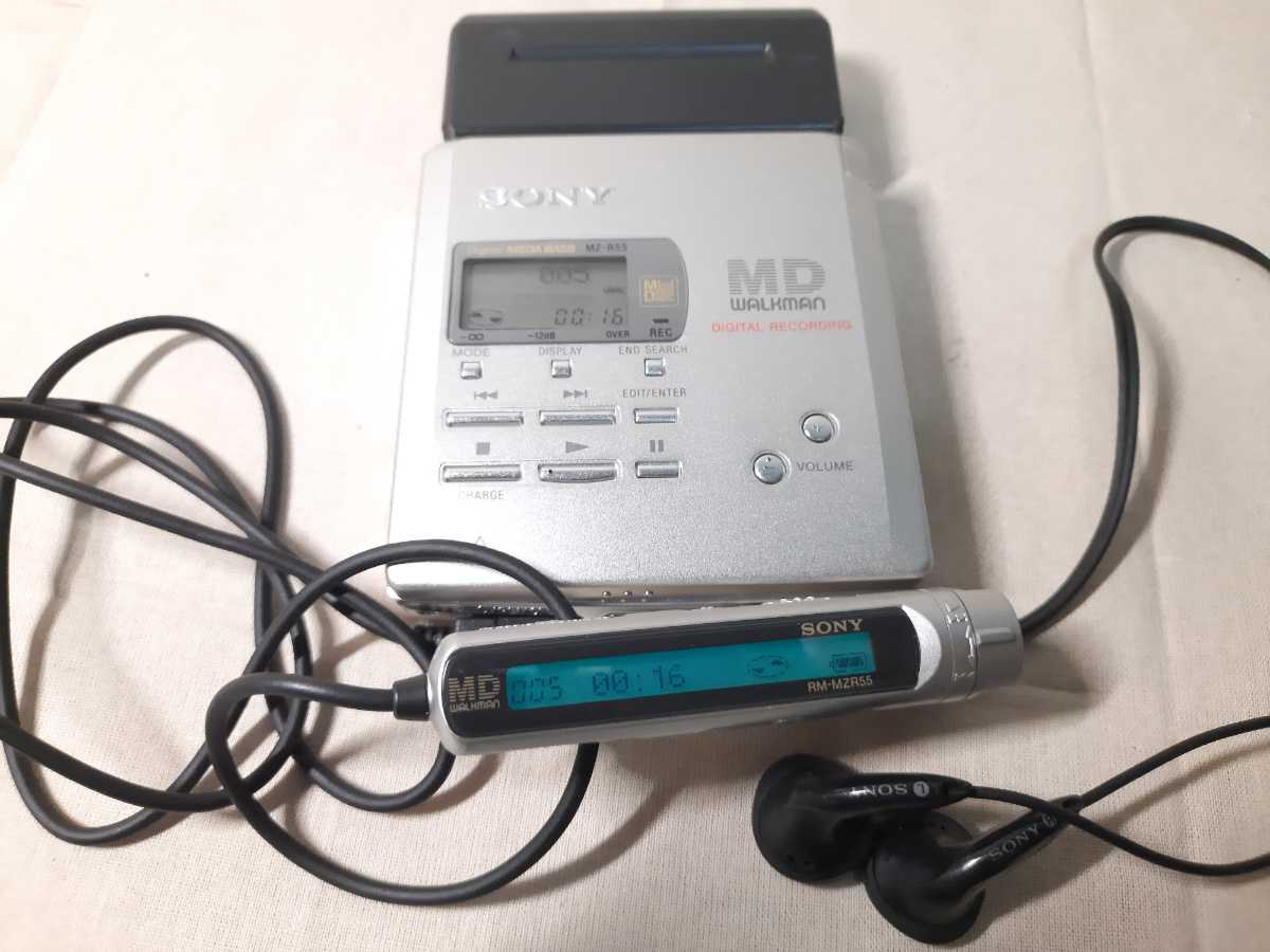 動作品（中古品）SONY MINIDISK MZ-R55 MD ウォークマン ポータブル