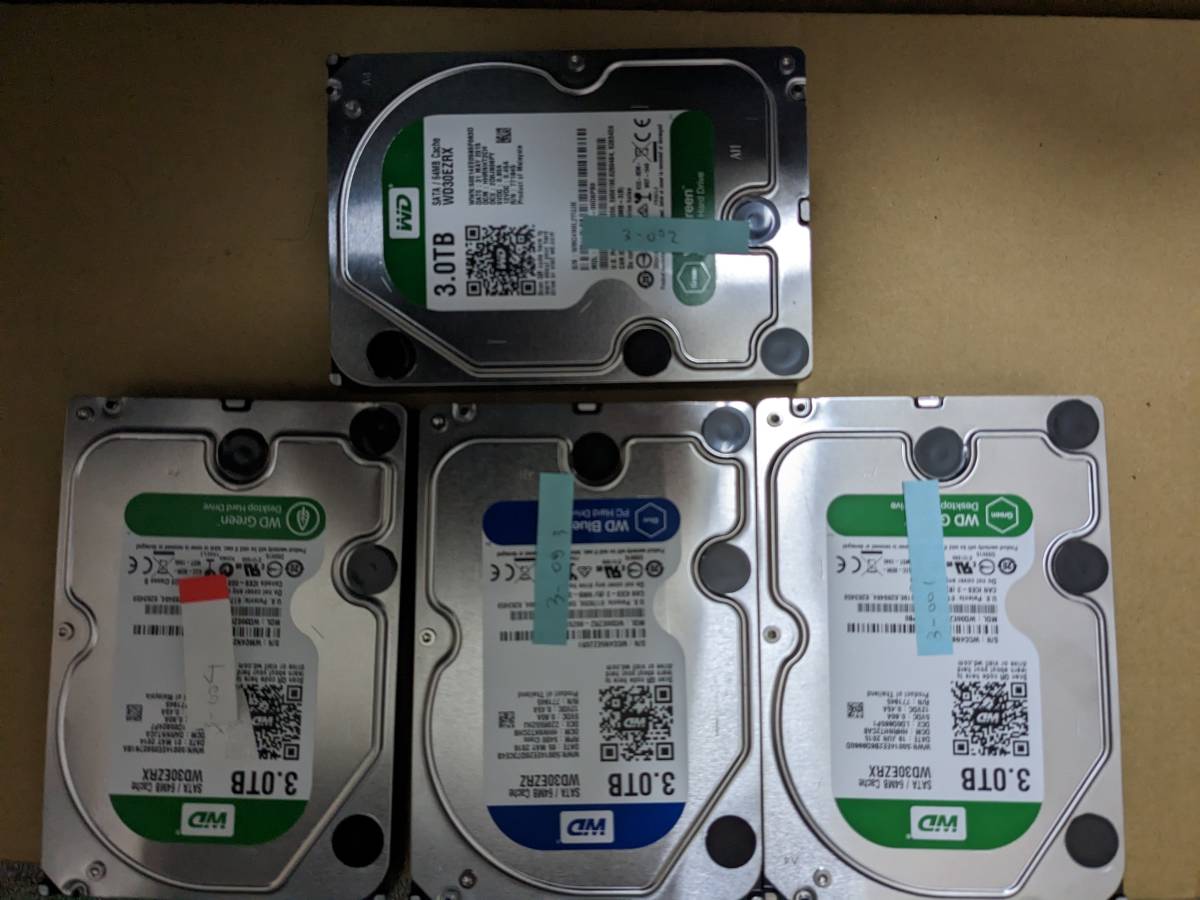 中古】WD Western Digital HDD 3TB 4セット 【公式通販】