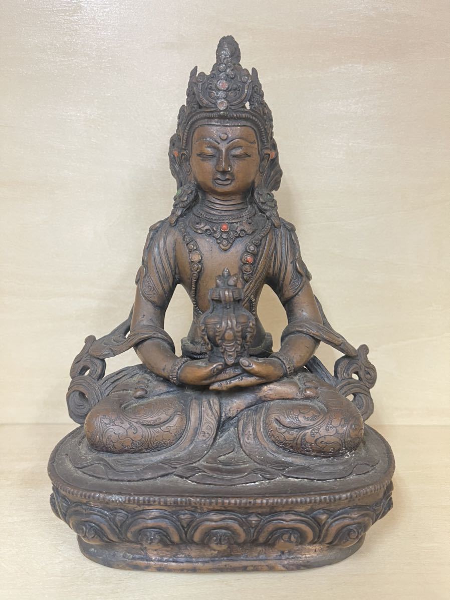 チベット仏教 銅製 仏像 仏教美術 時代物 菩薩 骨董 中国美術 古玩
