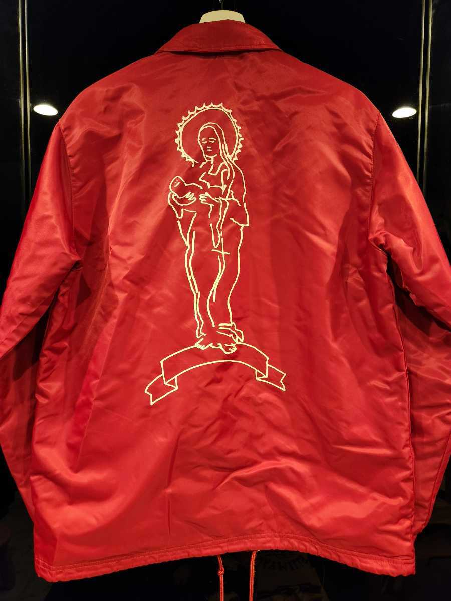 古着 MARK GONZALES マークゴンザレス コーチジャケット 赤 表記XL 検 