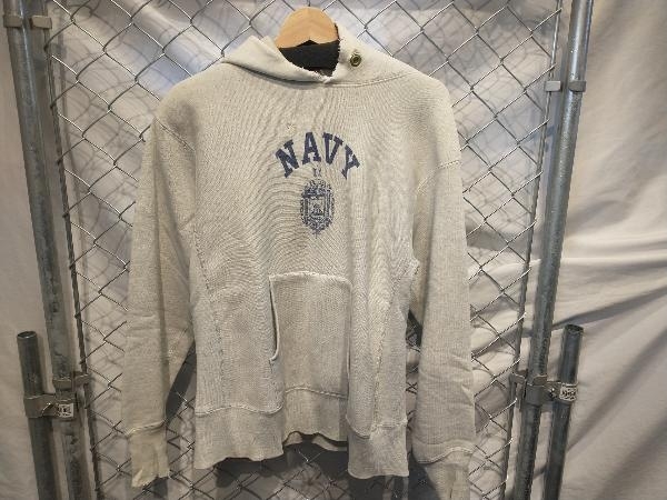 70s 古着 CHAMPION REVERSE WEAVE US.NAVY/単色タグ最初期 染み込み
