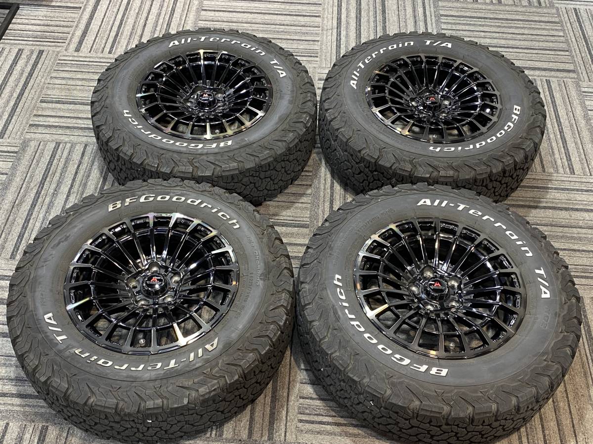 【エムクライム製】中古 16インチ ノマド アルミホイール 225/75R16 BFグッドリッチ KO2 タイヤ4本セット ★デリカD:5など★