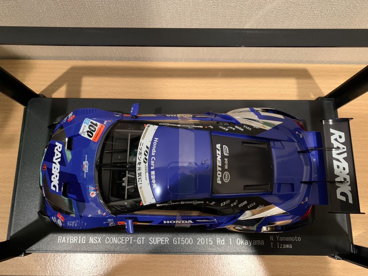 エブロ1/18 RAYBRIG NSX CONCEPT-GT SUPER GT500 2015 Rd.1 Okayama No 