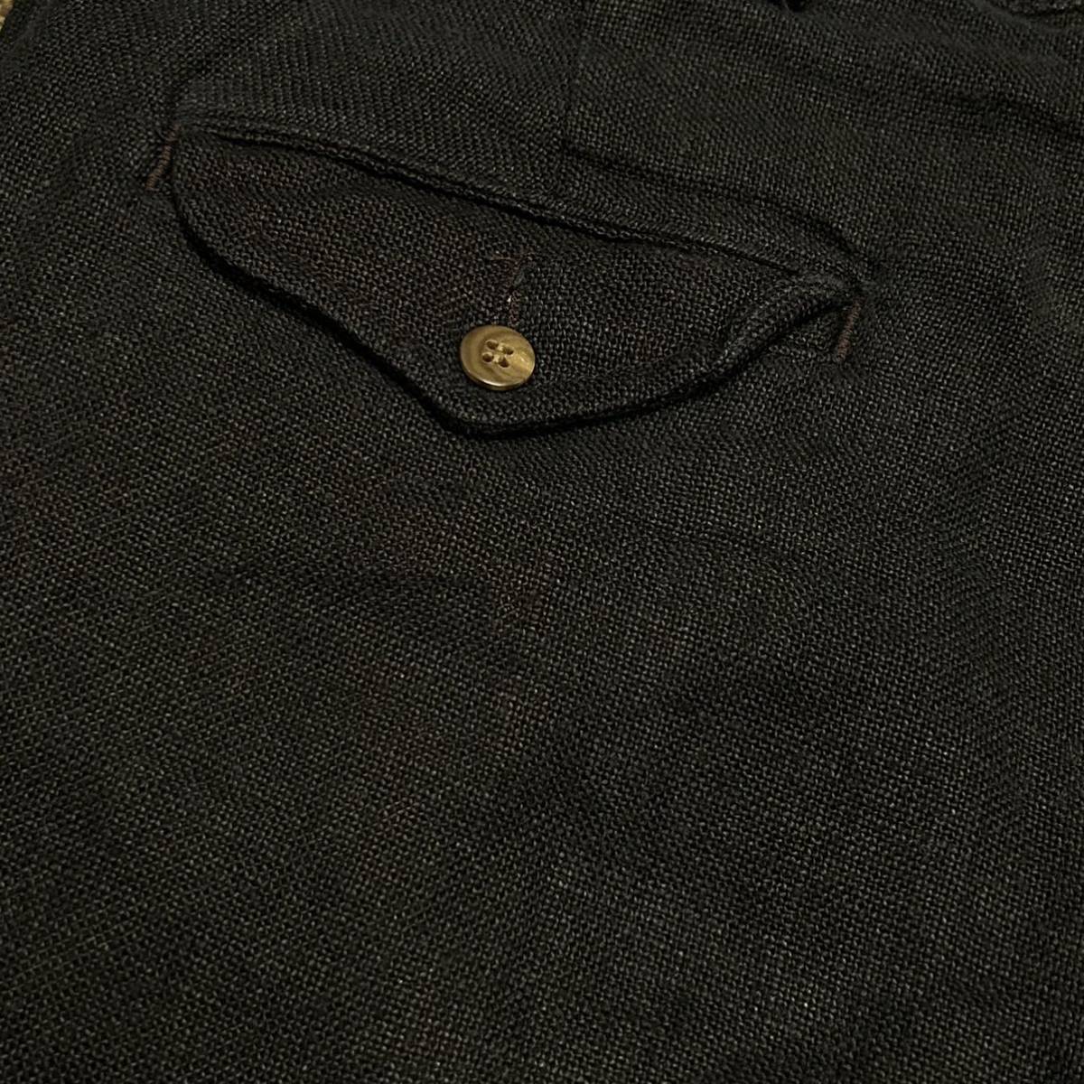 80s POLO Ralph Lauren ラルフローレン リネン パンツ 2タック USA製