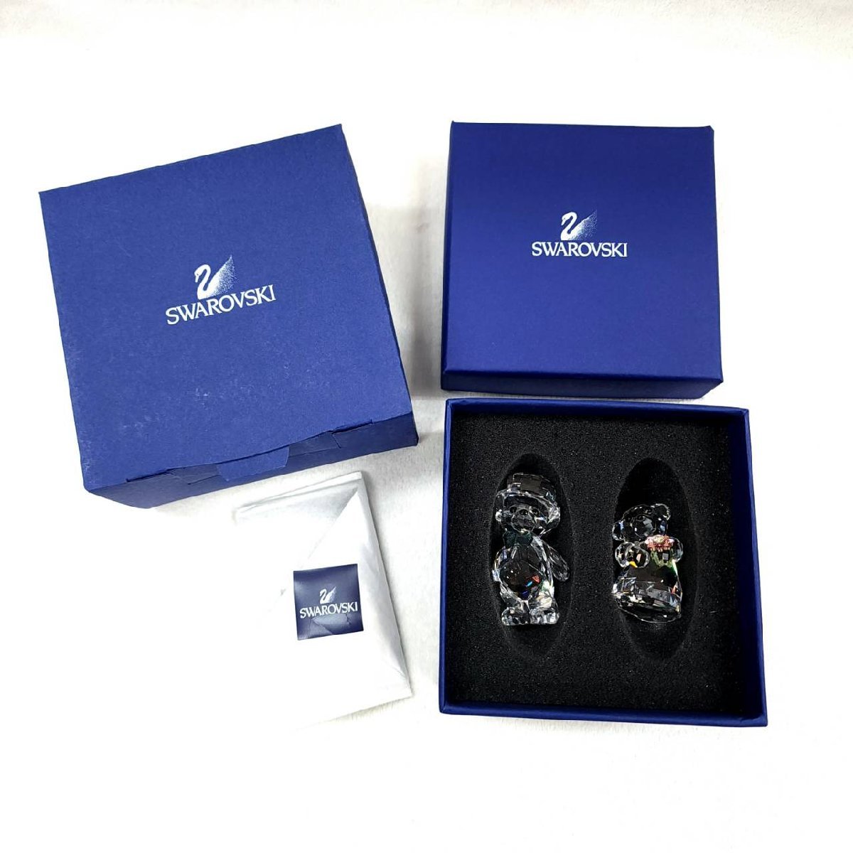 SWAROVSKI スワロフスキー ベア ペア ウェディング 箱 ミラー付き