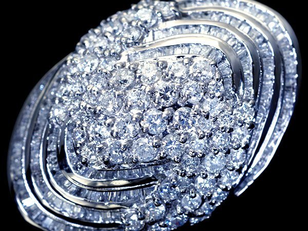 1円～【ジュエリー極】極上品 圧巻の輝き！超極上天然ダイヤモンド5.00ct！ 23.6g！超高級Pt900リング h5569vim【送料無料】